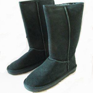 Women TPR Sole Winter Medium Boots Suede Upper in Green SZ6